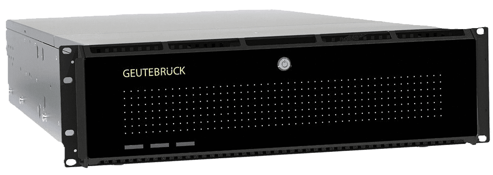 Geutebrck server with a black front panel.