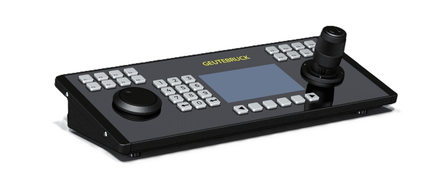 PTZ camera joystick controller with buttons